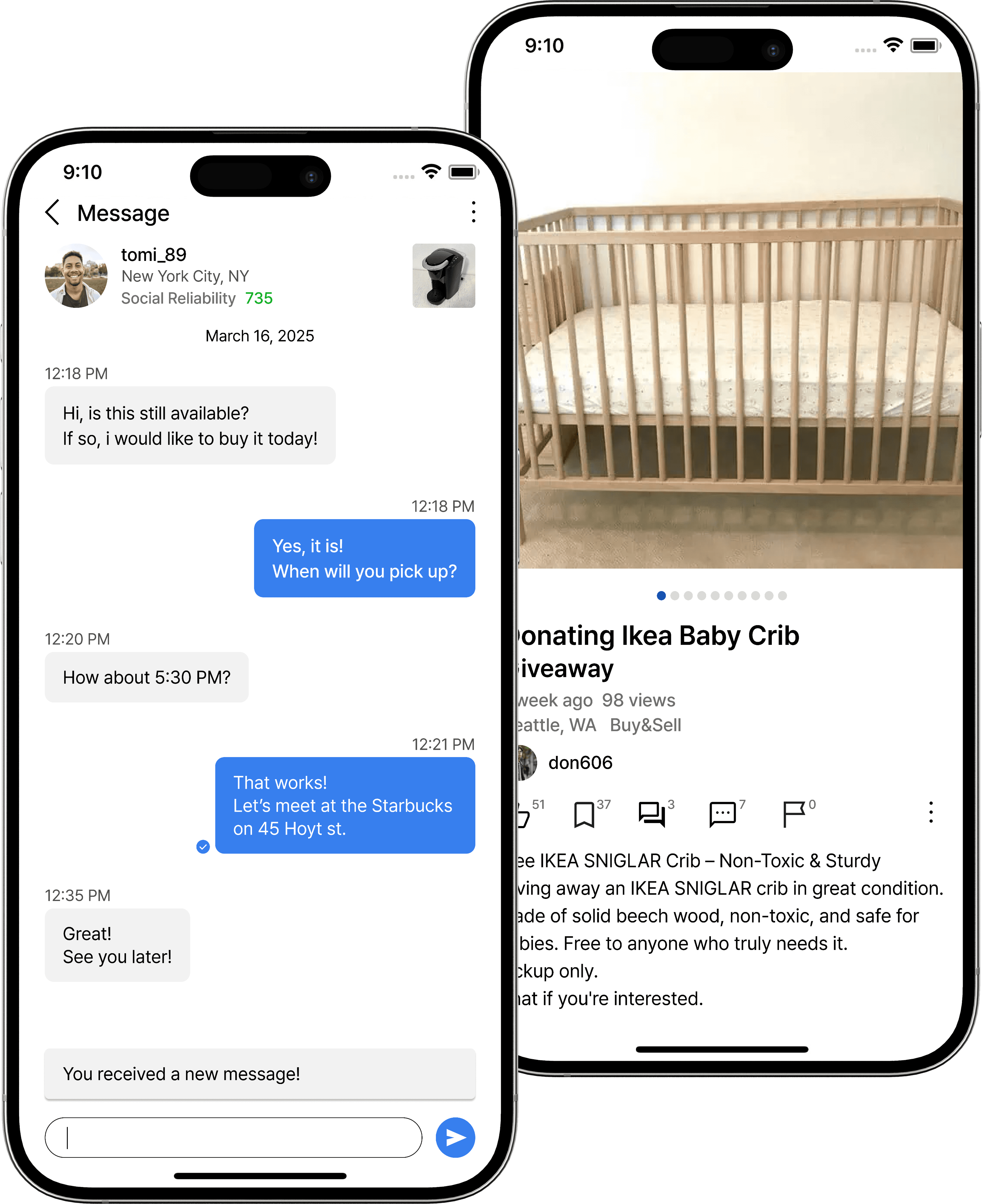 Motion App Messaging Interface